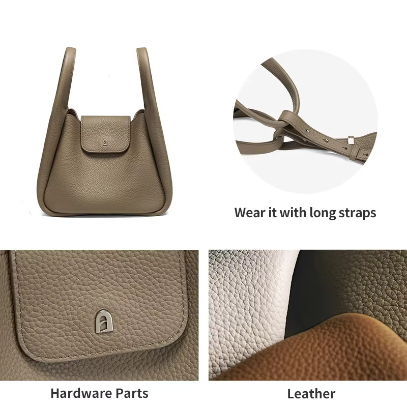 LA FESTIN Original Handbag Women Bucket Bags Designer Shoulder Crossbody 2024 New Ladies Leather Bag