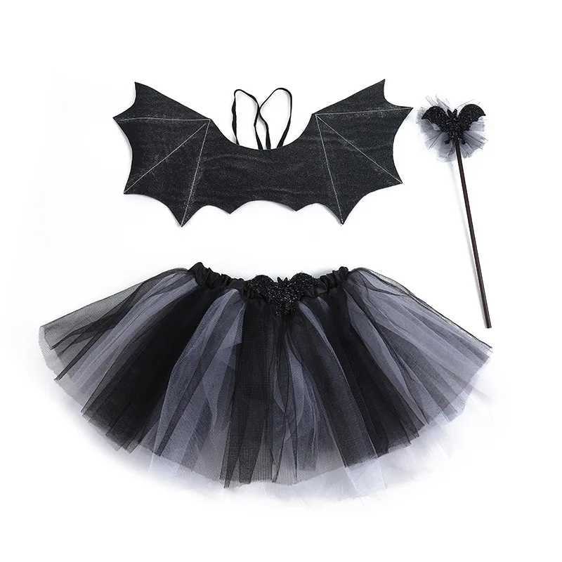 Children Girl Spider Web Tutu Cobweb Skirt Witch Wizard Hat Suit Party Outfits Up Costume Cosplay Halloween for Women Adult W250117
