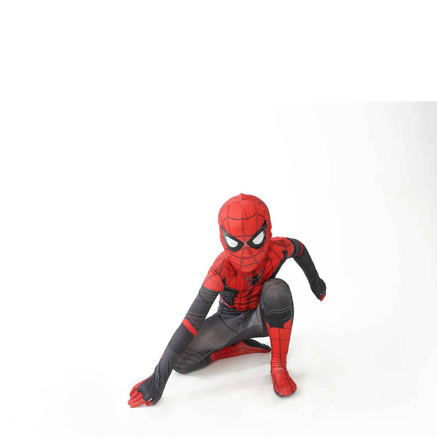 New Miles Morales Far From Home Cosplay CoStume Zentai CoStume superhero Bodysuit Spandex Suit for Kids Custom Made W250117