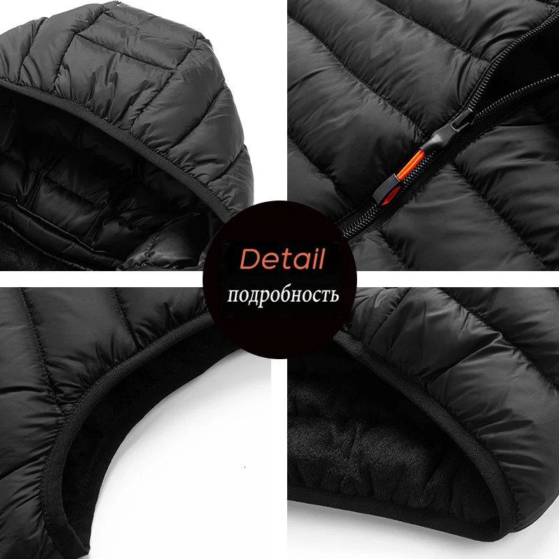Men Autumn Casual Sleeveless Vests Jacket Mens Waistcoat Winter Fashion Waterproof Outwear Detachable Hat Vest Jackets Male 250114