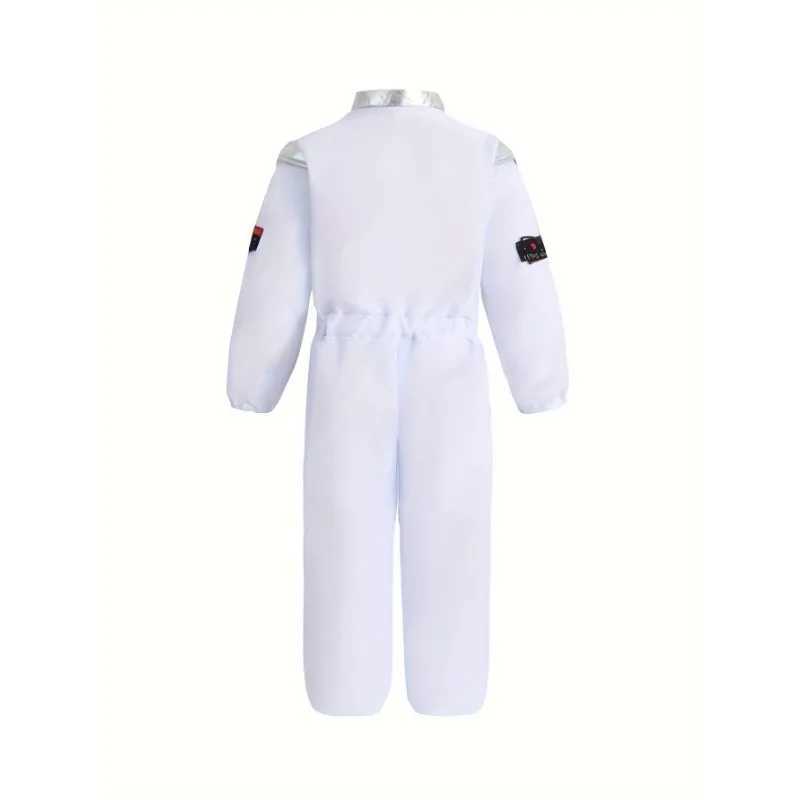 Boys Cartoon Astronaut Cosplay Costume Halloween Dress Up One-piece Jumpsuit Hat Kids Dress Up Outfit For Carnival Party W250117