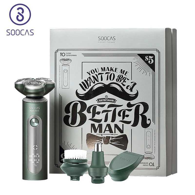 Youpin SOOCAS S5 Electric Shaver Hair Trimmer 4in1 Hair Clipper Nose Hair Trimmer Facial Cleaning Brush Type-c Rechargeable IPX7W250117