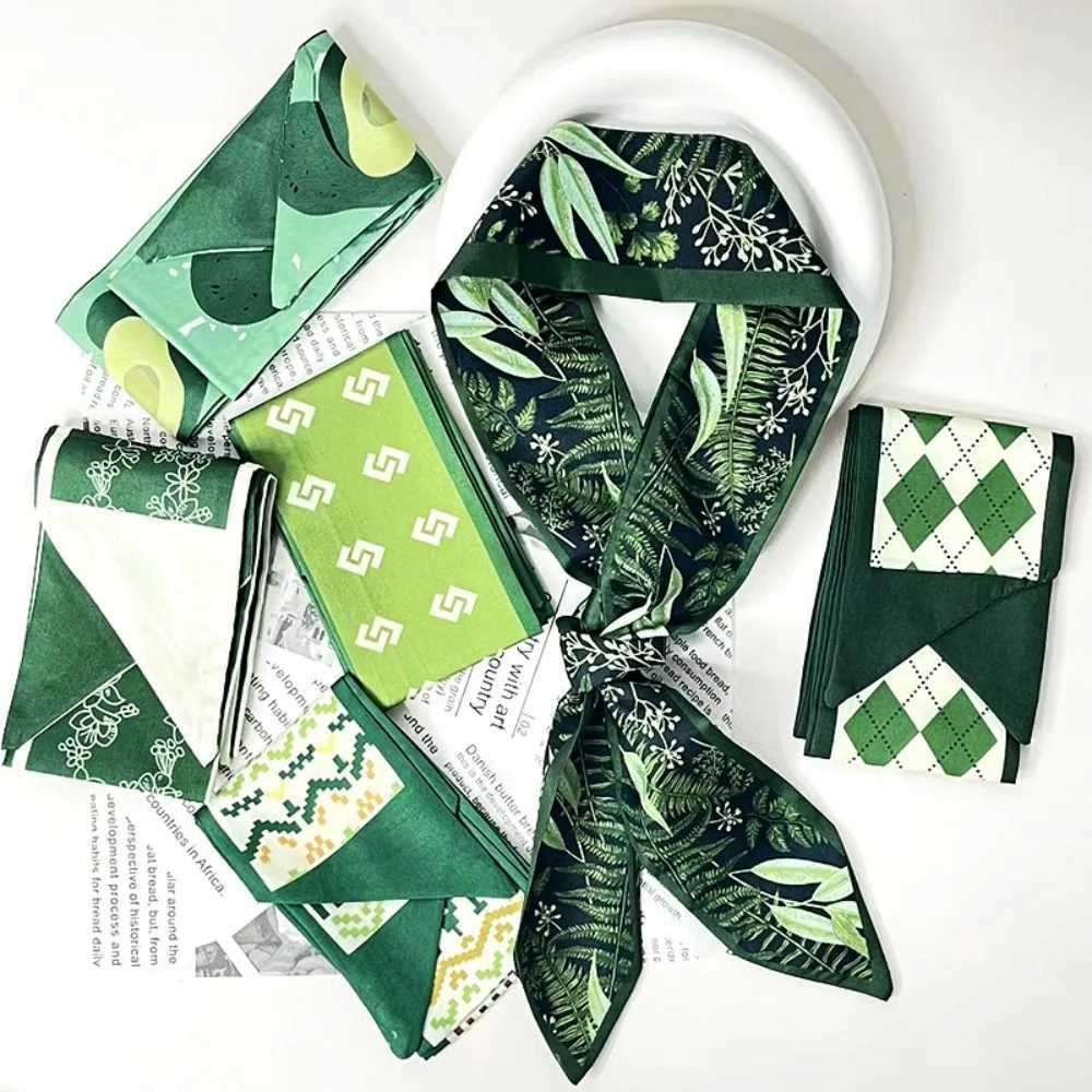 Camellia Mid-Autumn Festival Gift Box Silk Scarf New Version Hair Decoration Ribbon Flower Long Hair with Leaves W250118