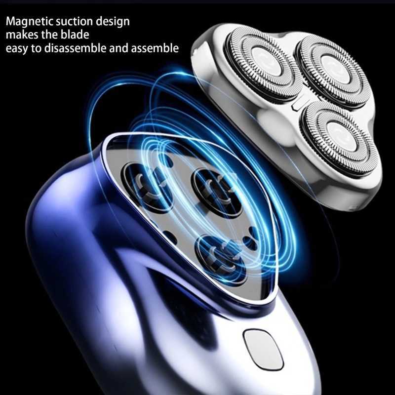 Multifuntional Small Electric Shaver with Floating Head Designs Rechargeable Beard Trimmer for Various Skin TypesW250117