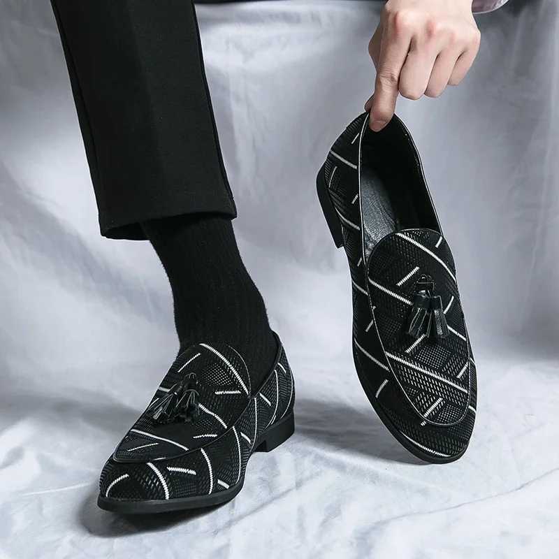 Fi Men Loafers Slip Tassel Casual Dress Driving Shoes Classic Comfy Original Boat Shoes Luxury Designer Flat Shoes 2024XJ250118