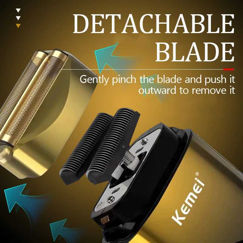 Kemei TX10 electric shaver rechargeable beard foil shaver mens bald shaver mens shaverW250117