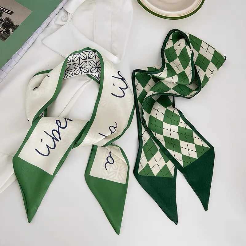 2024 Square Silk Scarf Womens Fashion Printed Small Neck Scarf Hair Pulling Band Founders Hand Kerchief Womens Bandana Shl W250118