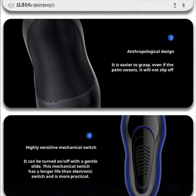 Mens Intelligent 4D Floating Shaving Electric Shaver USB Charging Wet Dry Dual-use Full Body Wash ShaverW250117