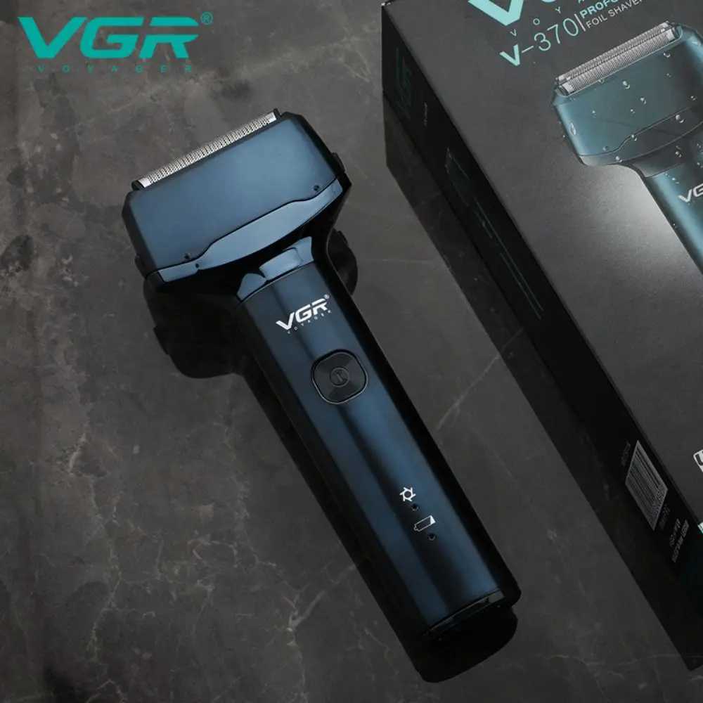 VGR Foil Shaver Professional Electric Shaver Triple LED Display USB Charge Pop-Up Hair Trimmer IPX5 Waterproof V-370/V-371W250117