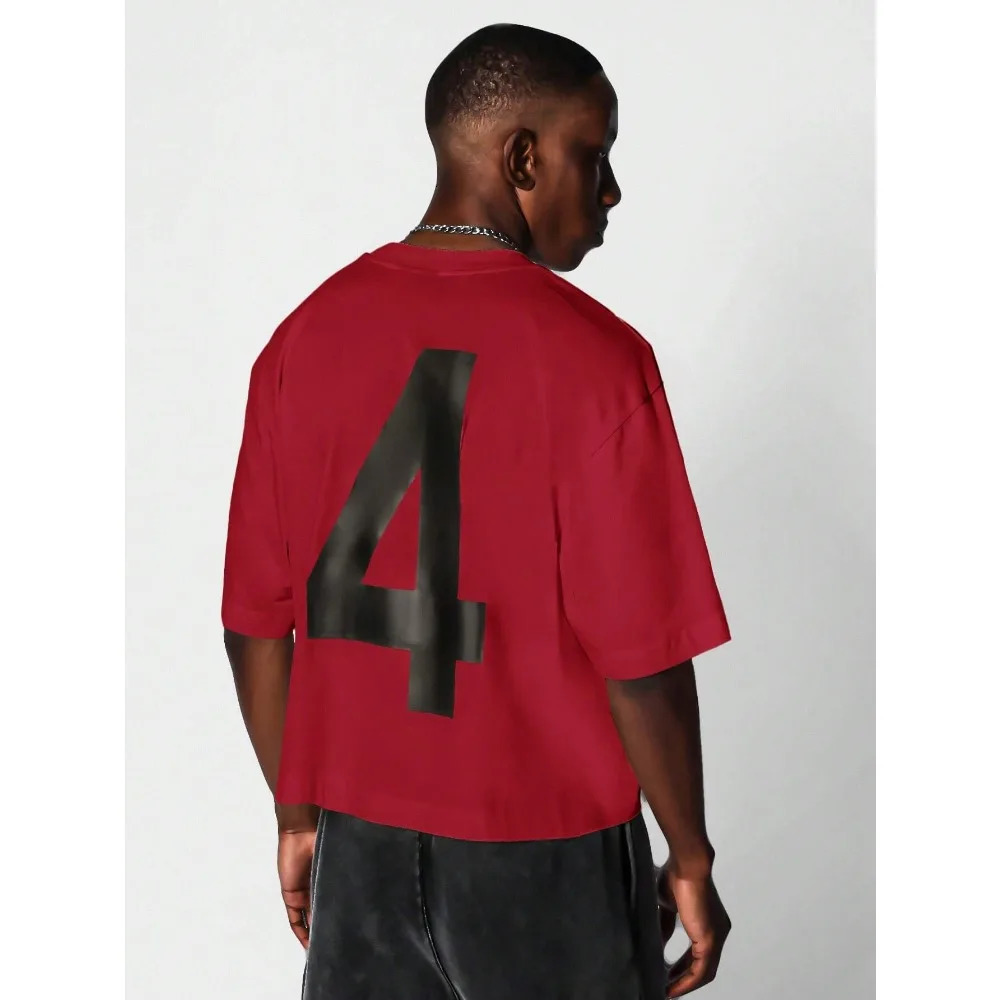 Tee 4 Graffiti Graphic Printed Tshirt for Men and Women Oversized Short Sleeved Cotton T Shirt Rock American Loose Clothing 250122