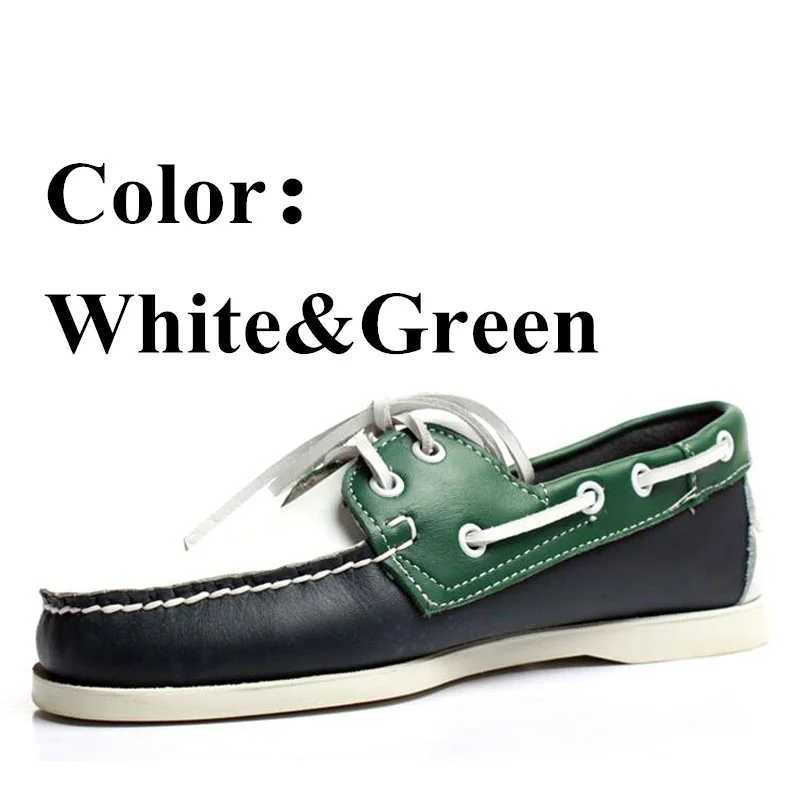 Men Boat Shoes Genuine Leather Sneakers Women Loafers Driving Fi Handmade England Flat Casual Board Shoes Lace upXJ250118