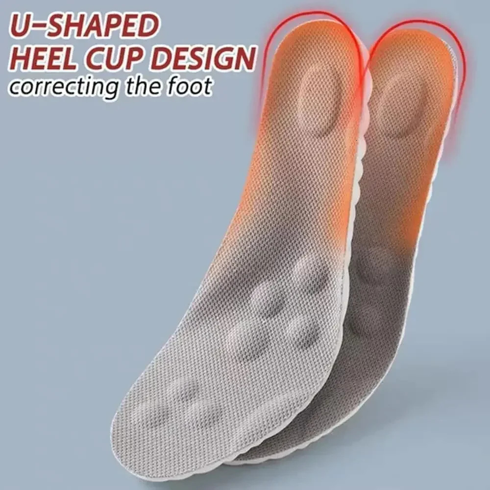 4D Cloud Technology Insole Large Size Super Soft Comfort Insoles Foot Protection Cloud Feeling U-Shape Memory Foam Sports Insole 250121