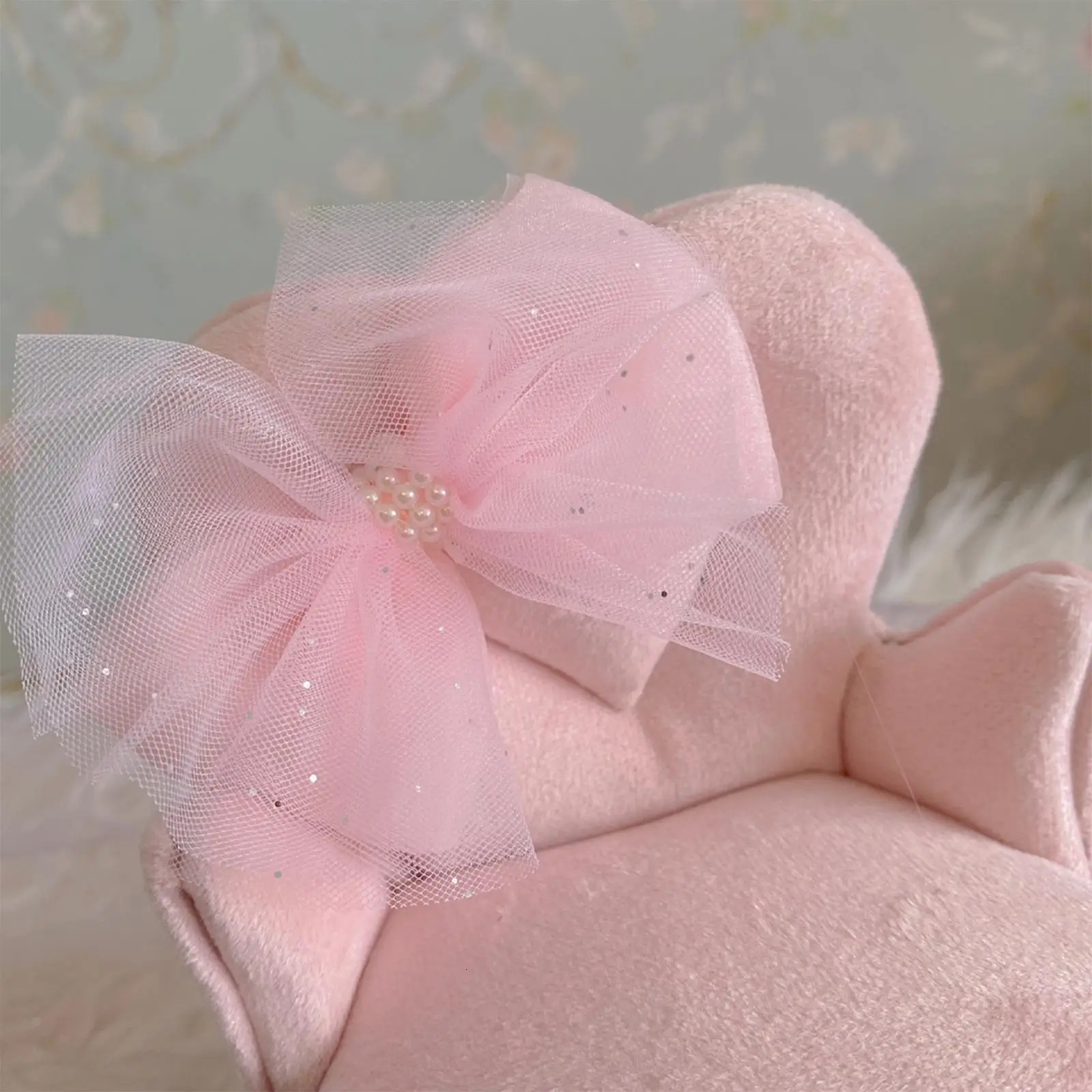 Couch Small Jewelry Storage Box Ring Holder Portable Fleece Inner Lining 250117