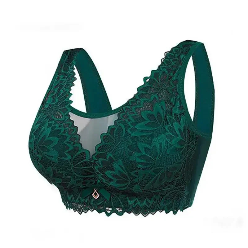 Sexy push up bra womens backless topnotch floral Bralette lace thin large size no steel ring 250122