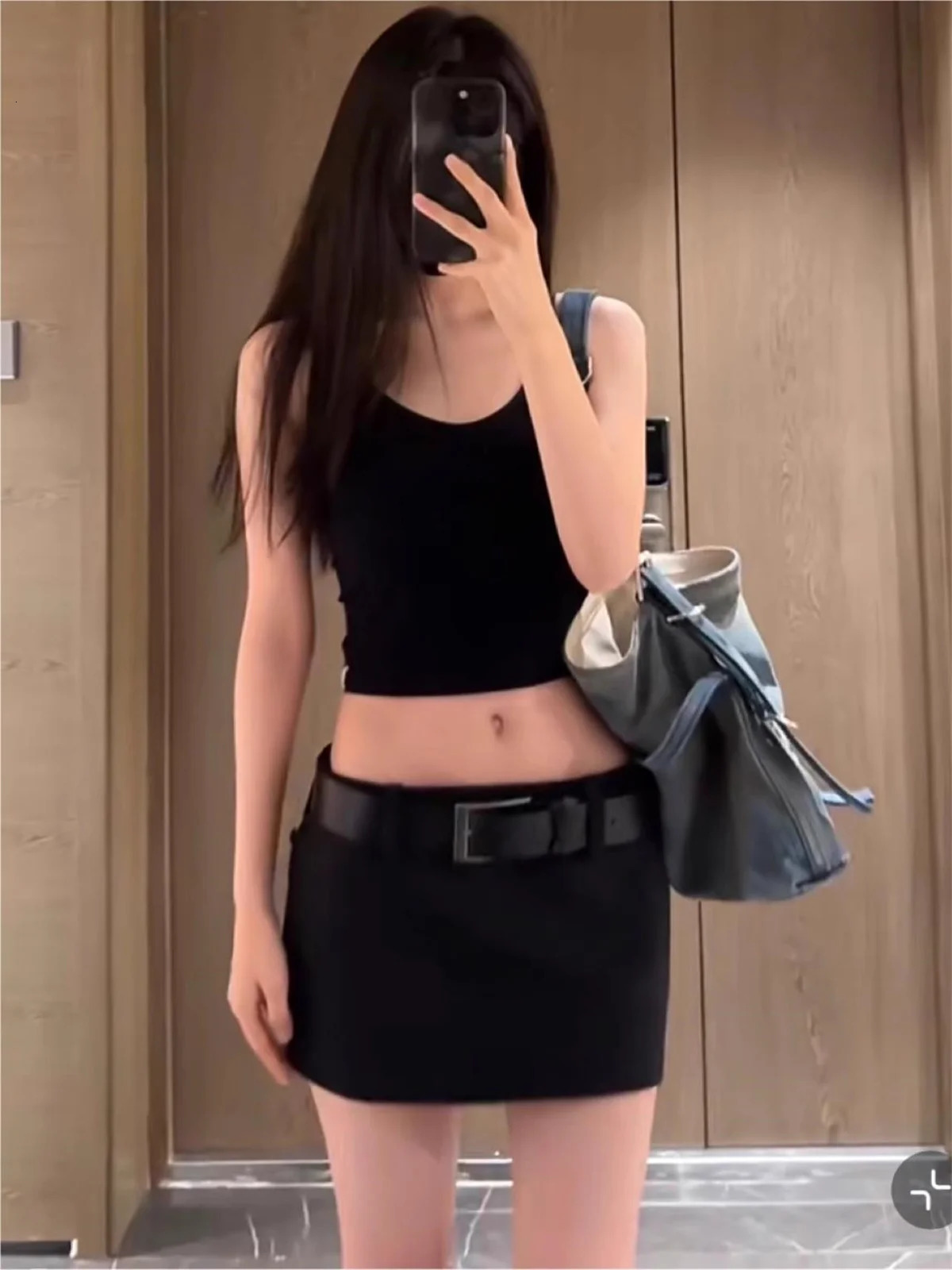 Summer Black Mini SKirts For Woman Low Rise Short Mini Skirts Kawaii Cltohes Low Waist Skirts Cute Casual Skirt With Shorts 250117