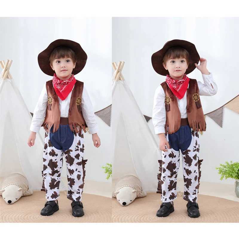 Order Fantasy Purim Halloween Costumes for Baby Toddler Kids Child Boys Cow Boy Cowboy Costume Party Fancy Dress W250117