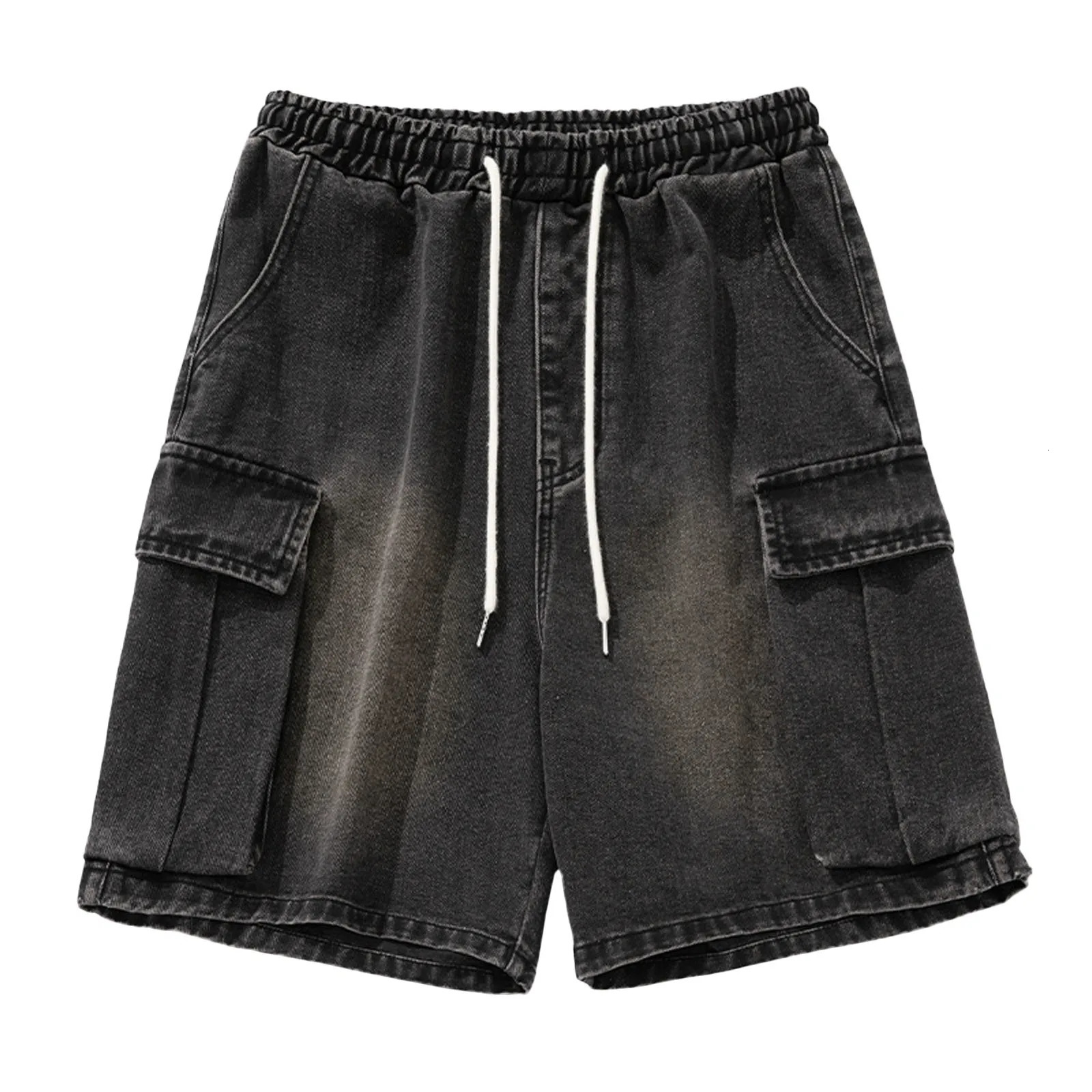 MenS Shorts Male Summer Vintage Denim Cargo Cool Casual Outdoor Quarter Pants Ropa Hombre Trousers Men Plus Size 241227