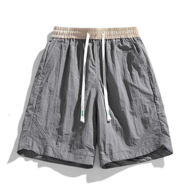 UETEEY summer shorts mens casual trend Korean brushed solid color fashionable running outdoor mens shorts 250110