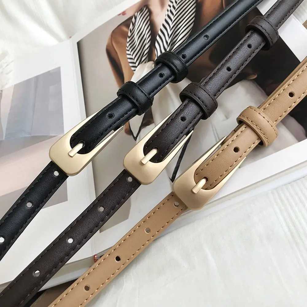 Luxury Design Casual Retro Metal Buckle Waistband Leather Belt Thin Waist Strap Trouser Dress Belts W250120