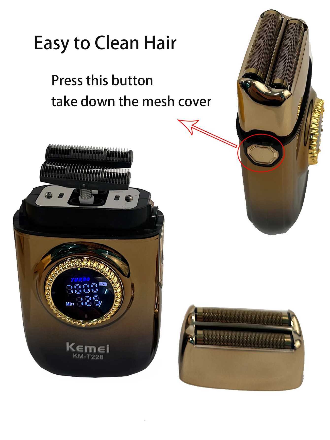 Kemei T228 new electric shaver with LED display screen rechargeable shaver shaverW250117