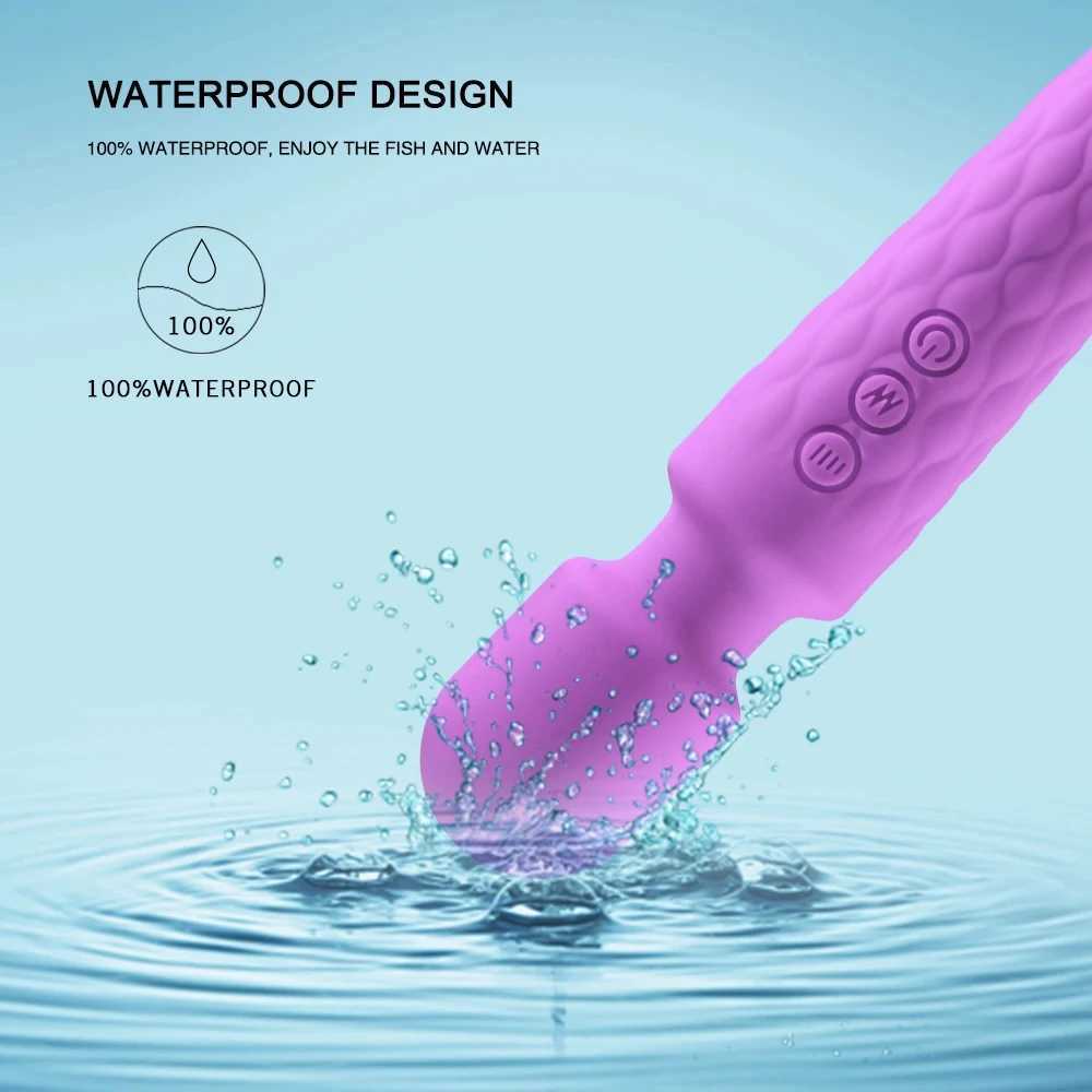 20 Speed Powerful Vibration Av Magic Wand Vibrator Clitoral Stimulation Massage Masturbator Dildo Vibrator Adult Sex Toys W250117
