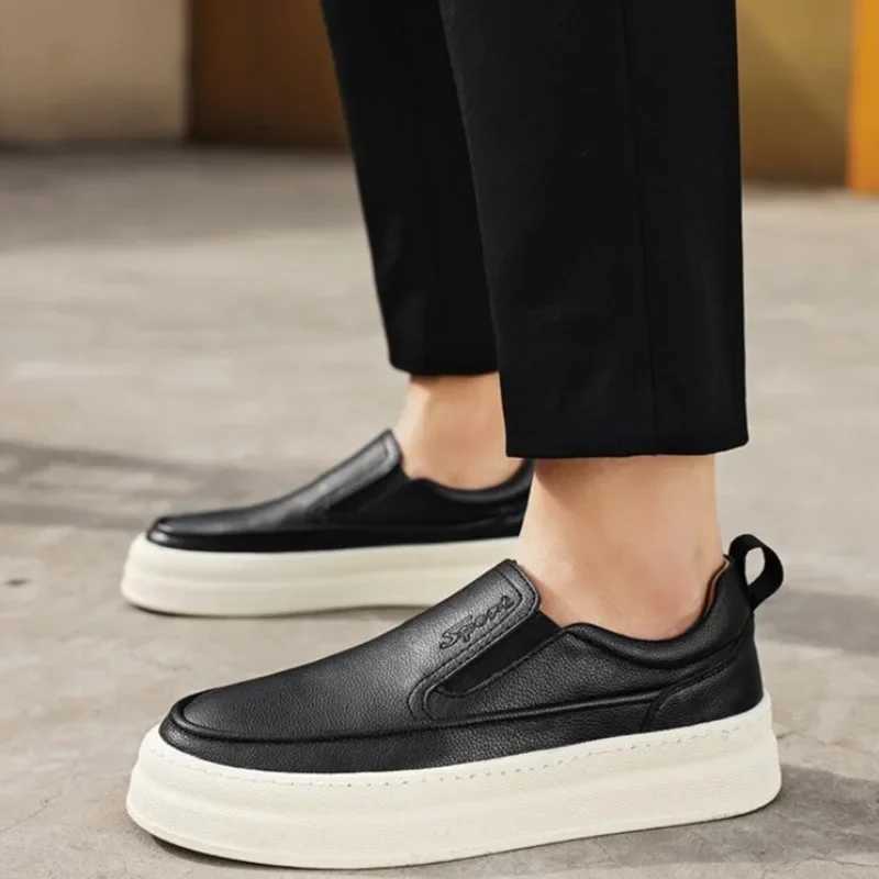 Mens Genuine Leather Shoes Luxury Business Casual Shoes Slip Loafers Comfort Driving Shoes for Men Sneakers ZapatosXJ250118