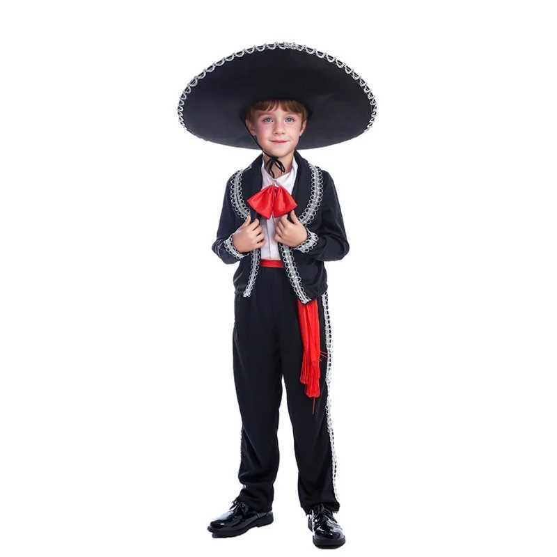 Boys Traditional Mexican Mariachi Amigo Dancer Costume For Cinco De Mayo Fiesta W250117