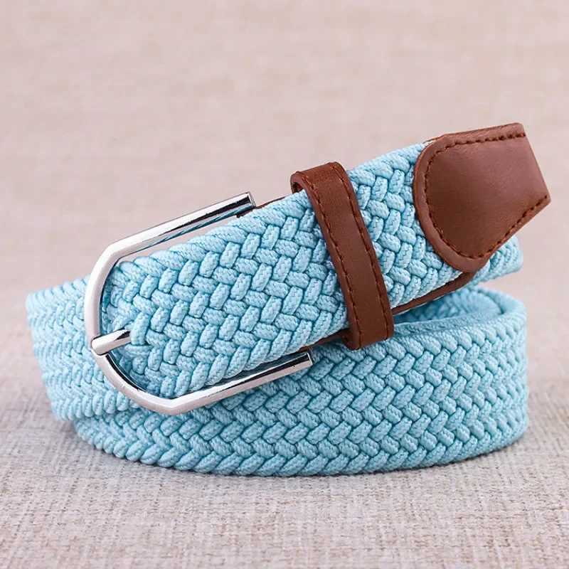 High Quality Fashionable Elastic Canvas Belt for Women Men Knitted Waistband Pin Buckle Adjustable Casual Canvas Belts for Jeans W250120