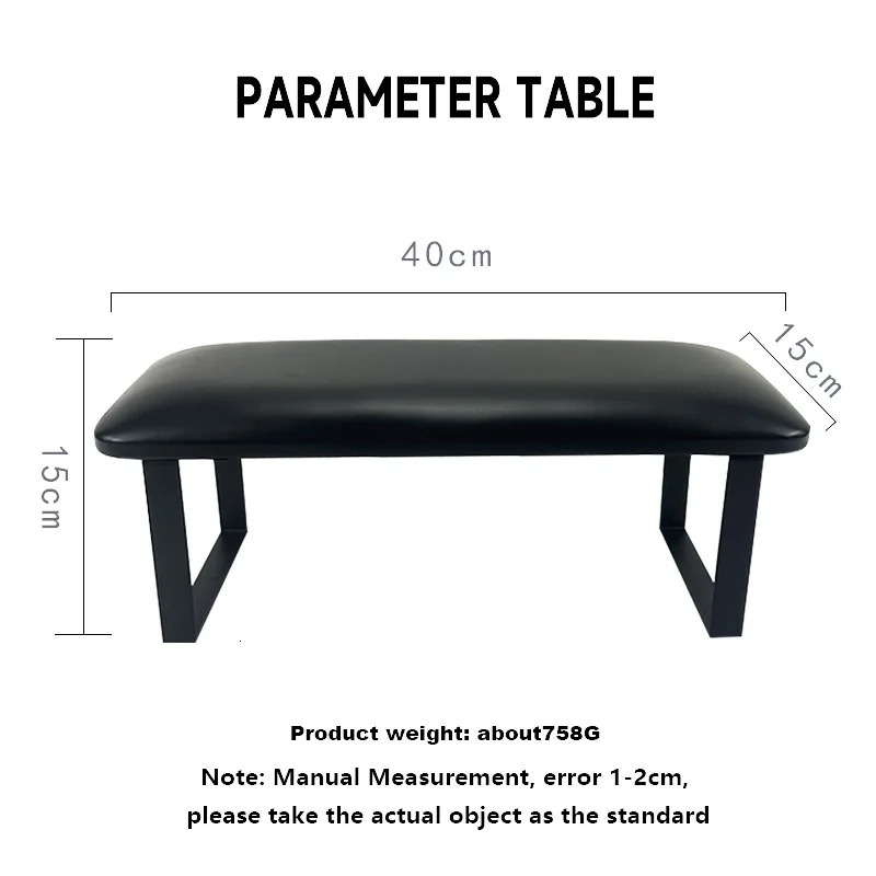 Nail Hand Pillow Heighten Manicure Table Nail Hand Rest Cushion Nail Stand Cushion Pillow Iron Leather Arm Rest for Nails Salon 250121