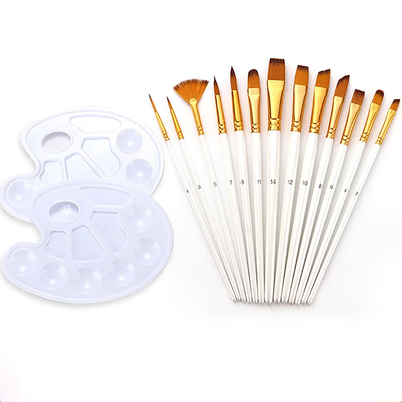 13Pcs Painting Brushes Set Artist Brush for Oil Acrylic Watercolor Gouache Paint Professional Supplies 250109