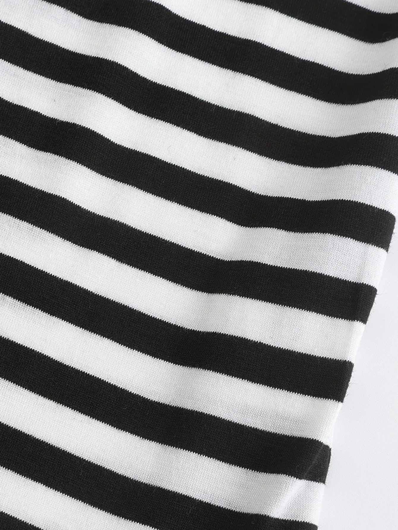 Mens casual striped crew collar T-shirt - comfortable stretch easy care classic spring/autumn style W250117