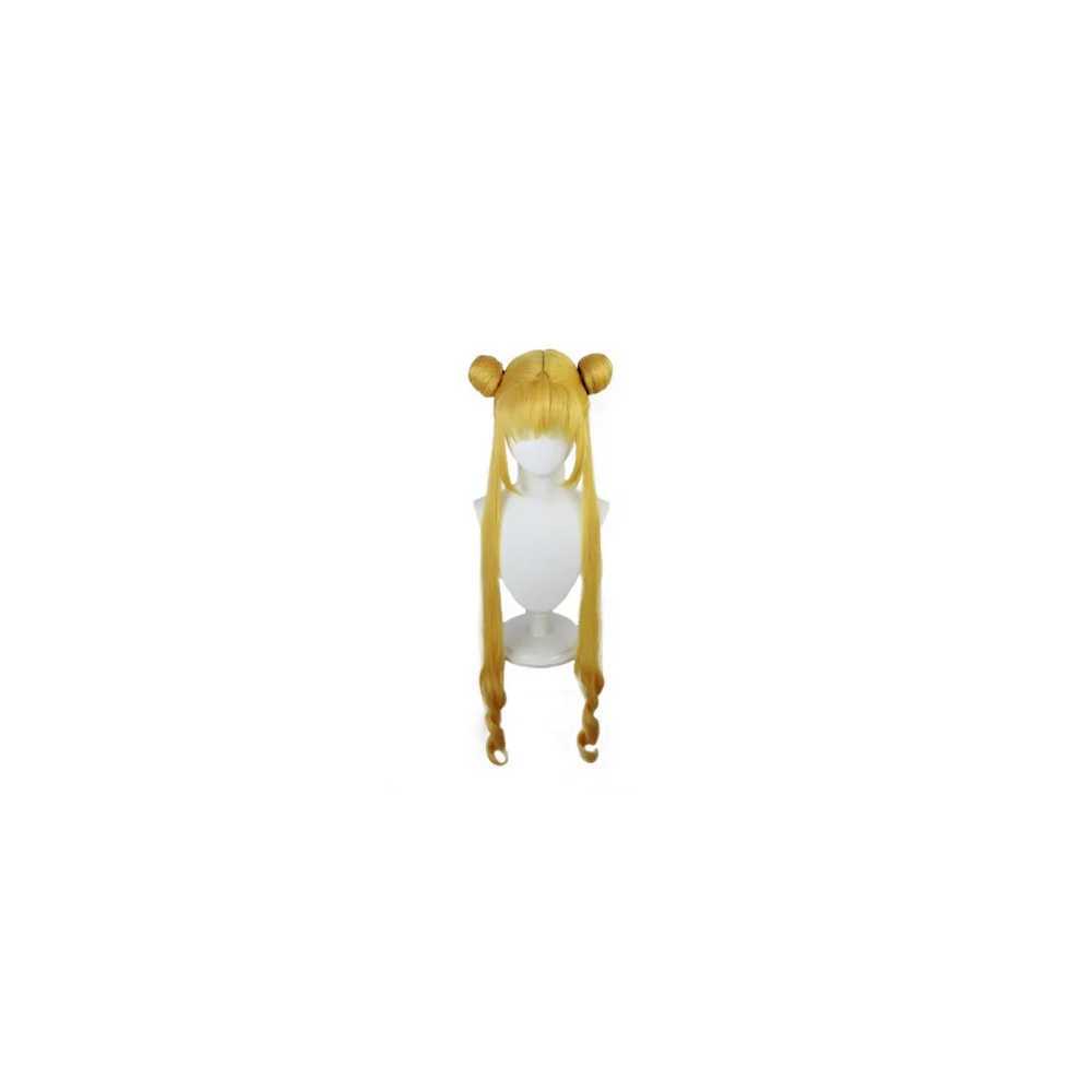Anime Sailor Moon Cosplay Costume Tsukino Usagi Uniform Dress Outfits Cosplay Yellow Wig Halloween Carnivl Party Women Kids W250117