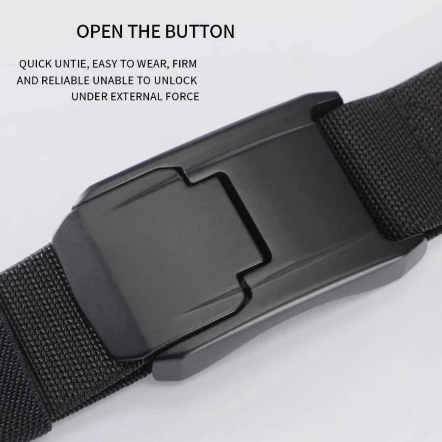 New Stretch Belt For Men and Women Quick Release Buckle Strong Real Nylon Unisex Elastic Belt Overalls Work Belt W250120