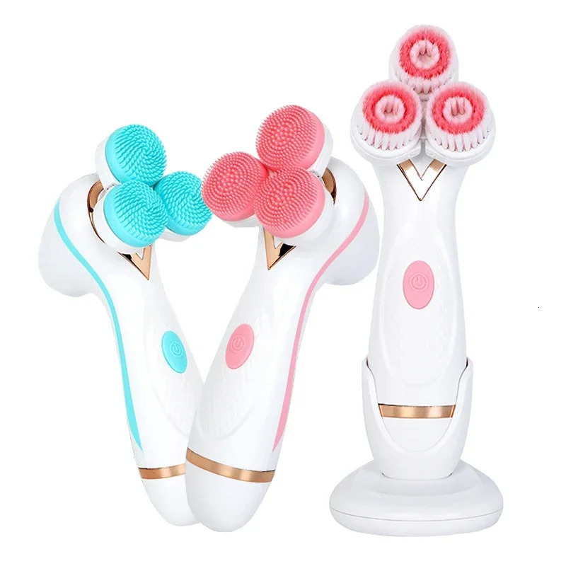 Spin Electric Face Brush Silicone Facial Cleansing Brush For Skin Deep Cleaning Blackhead Removal Pore Cleaner Beauty Face Tools 250121