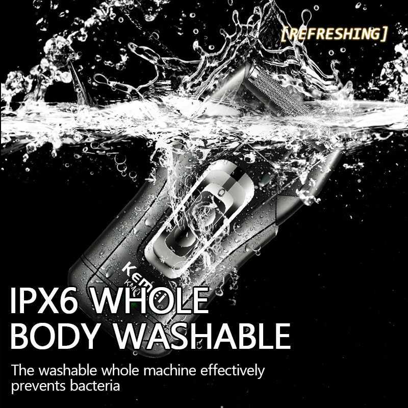Kemei KM-T98 electric shaver mens waterproof cordless charging beard trimmer shaver reciprocating hair cutting precision trimmerW250117