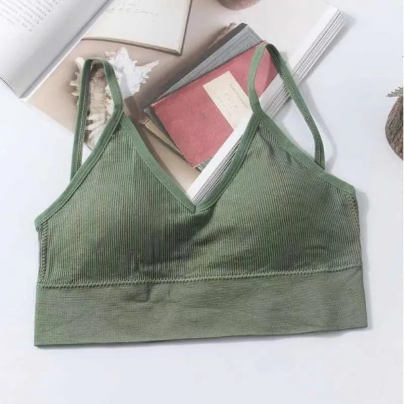 Kit 4 Women Seamless Bra Set Sexy Beautiful Back Cotton Comfortable Breathable Padded Underwear 250122