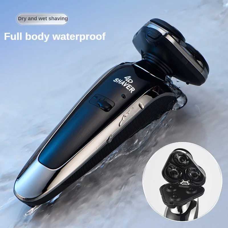 Electric Shaver for Men Hair Cutting 3D Floating Washable Type-C USB Rechargeable Shaving Beard Mane Mens Hair ClipperW250117