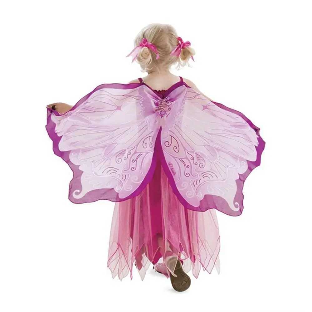 Fashion Chiffon Butterfly Wings Cape Performance Mask Elf Angel Wings Cloak Stage Costumes Fairy Butterfly Costume Kids W250117