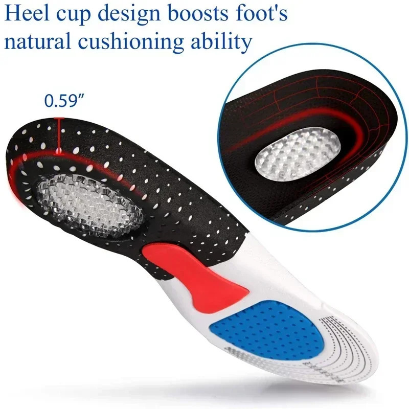 6Pcs Orthopedic Insoles for Feet Arch Support Plantar Fasciitis Orthopedic Insole Silicone Shock Absorbing Soft Running Cushion 250120
