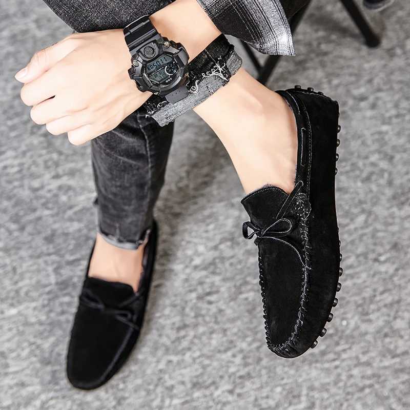 Winter Penny Fur Loafers Men Shoes Man Suede Leather Plush Slip Flats Male Boat Shoes Mens Casual Driving ShoesXJ250118