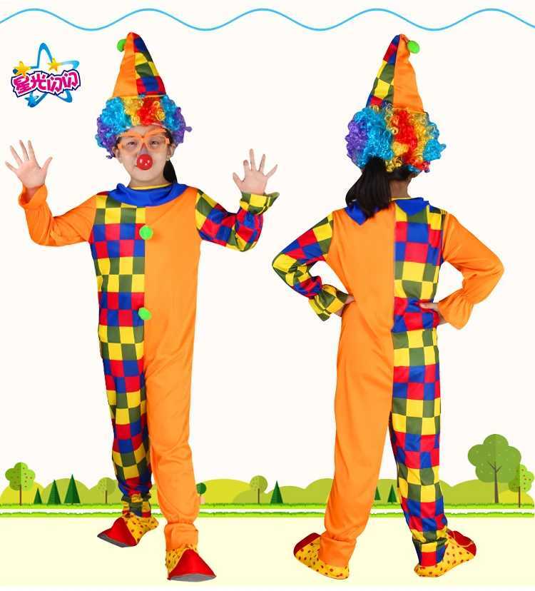 Childrens Fun Clown Costumes including Shoes/Clothes without WigsBoys Funny Character Actor for Performance and Party W250117