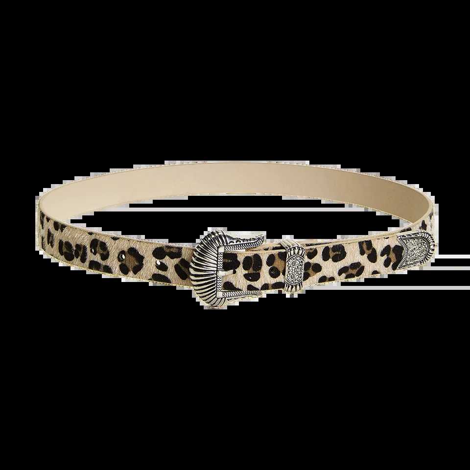 2.5cm Wide Leopard Print Pu Womens Belt Fashion Trend Y2k Hip-hop Punk Music Festival Clothing Accessories Thin Waistband W250120
