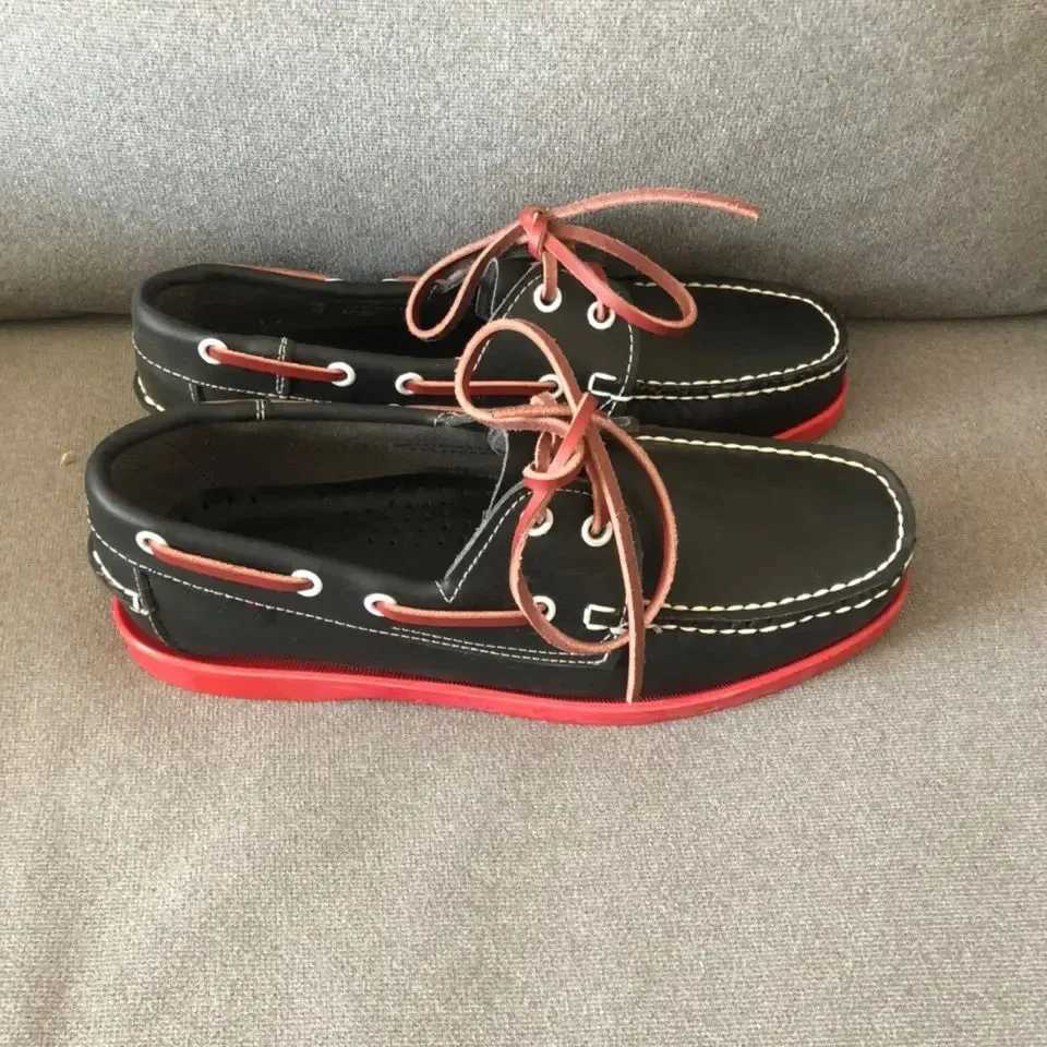 Handmade Loafers Shoes for Men Genuine Leather Moccasin Shoes Docksides Boat Shoes Men Designer Flat ShoeXJ250118