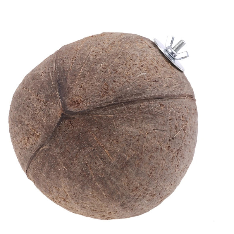 Parrot Nest Natural Coconut Shell House Cage Feeder Parakeet Birds Squirrel Hamster Toys Pet Breed Decoration Supplies B03E 250121