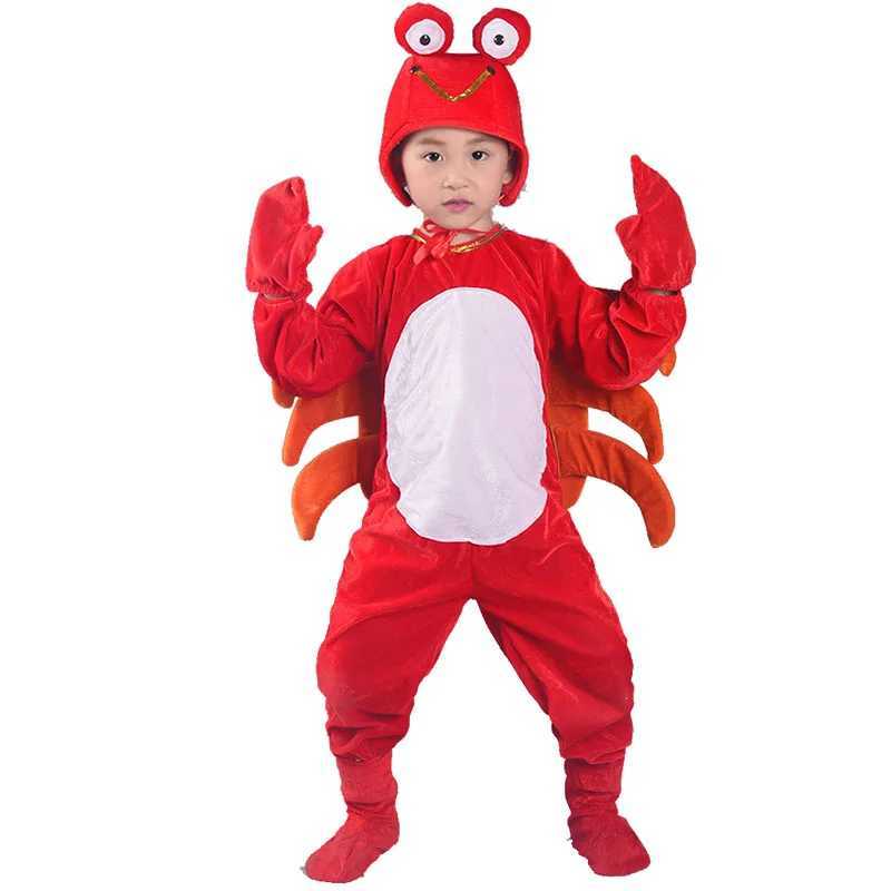 Kids Kid Halloween Party Cosplay Cartoon Crab Lobster Costume Clothing Jumpsuit hat shoes For Boys Girls W250117