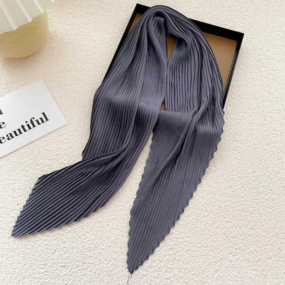Super Soft Chic Thin Crinkled Scarf Neck Wear Temperament Female Scarf Pleated for Outdoor W250118