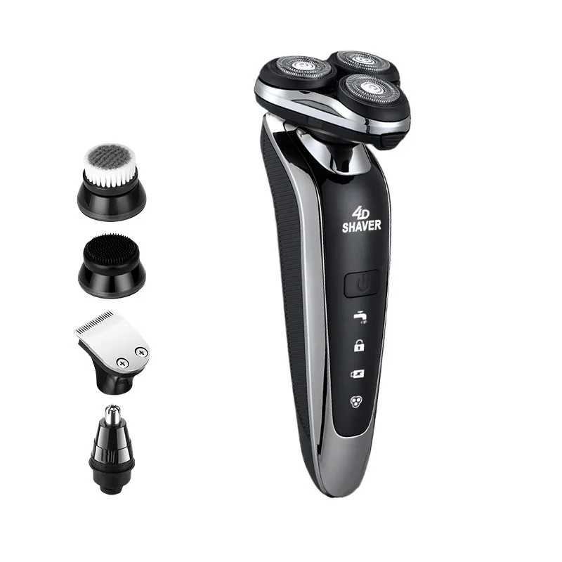 Electric Shaver for Men Hair Cutting 3D Floating Washable Type-C USB Rechargeable Shaving Beard Mane Mens Hair ClipperW250117