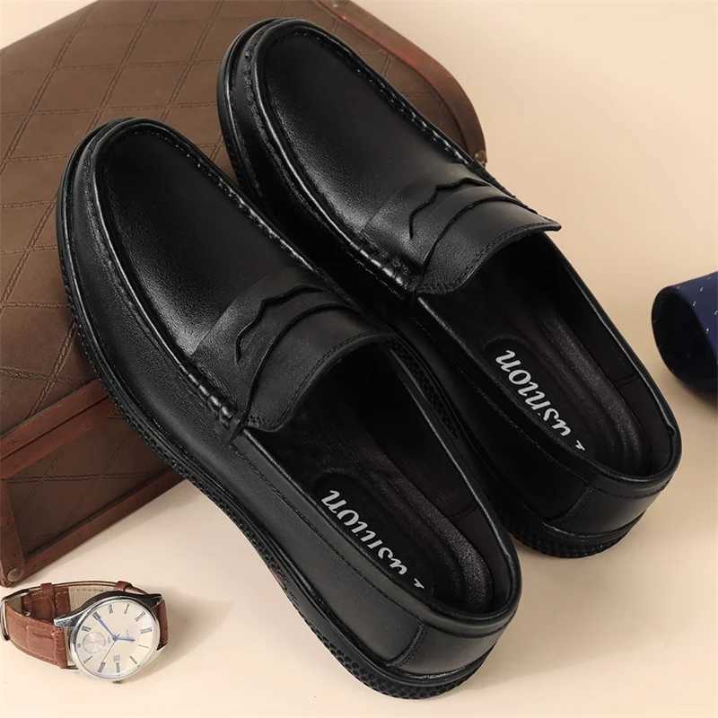 Genuine Leather Mens Loafers Luxury Brand Italian Casual Shoes for Men Shoes Slip Comfy Driving shoes Boat ShoesXJ250118