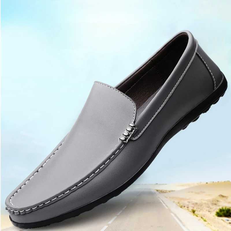 2025 Handmade Casual Men Genuine Leather Shoes Leather Casual Shoes Men Loafers Comfy Boat ShoesXJ250118