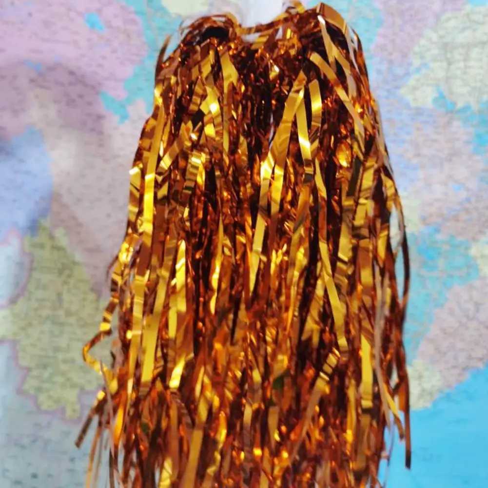 2Pcs Metallic Cheerleader Pompoms with Non-Slip Handle Hand Flowers Pom Poms Sports Events Dancing Sports Cheerleading Pom PomsW250121